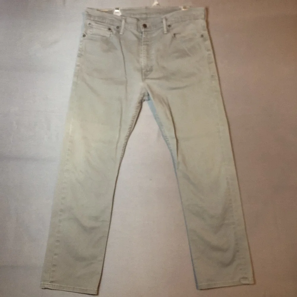 Levis 513 Jeans Mens Slim Straight Grey Denim 36x30